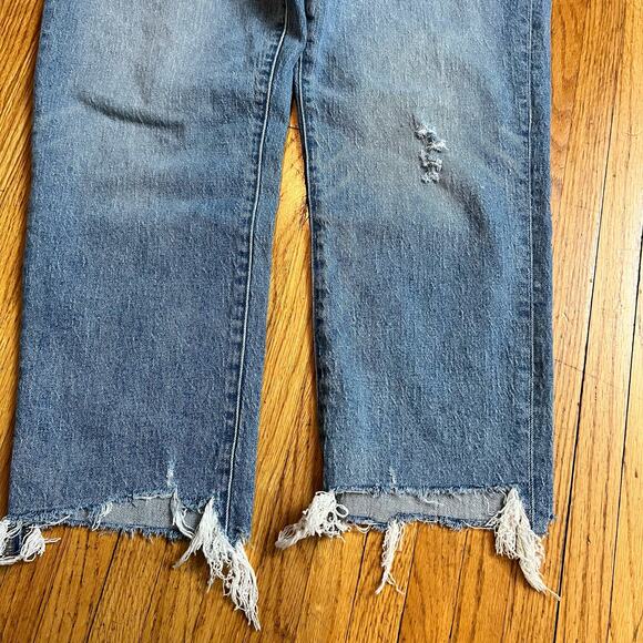 MADEWELL Jeans Womens 32 High Rise Classic Straight Denim Blue Pants - Picture 2 of 10